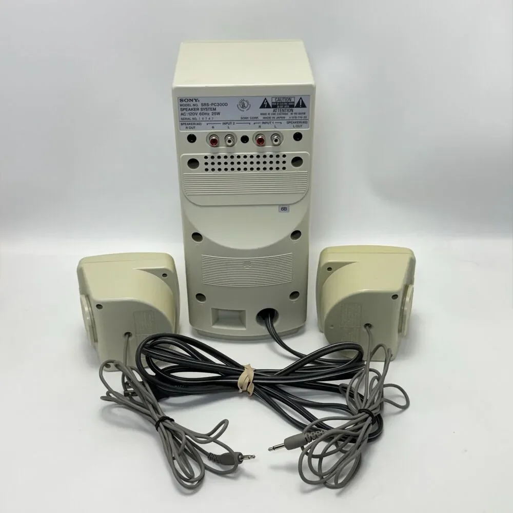 Vintage Sony SRS-PC300D Active Speaker System Desktop Computers Personal System